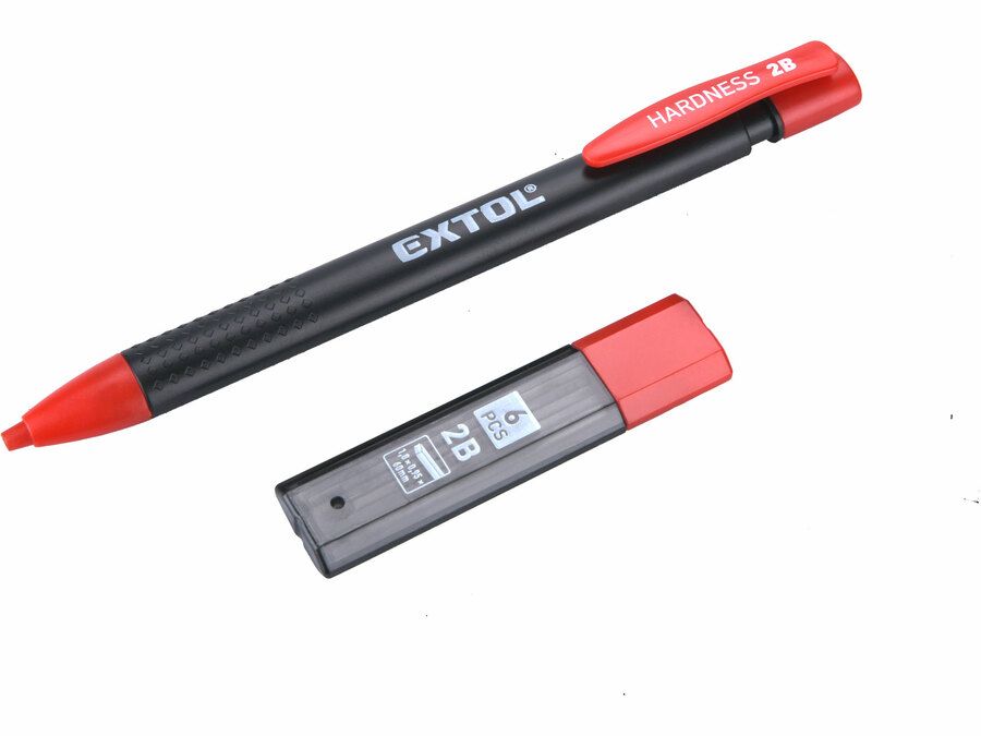 EXTOL Ácsceruza; tölthető,pótheggyel 144 mm, 2B, 6 db 60 mm termék fő termékképe