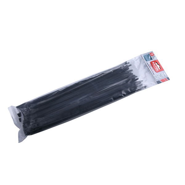 EXTOL kábelkötegelő 7,6×370mm 50db, EXTRA, fekete nylon; UV-, sav- és lúgálló termék fő termékképe
