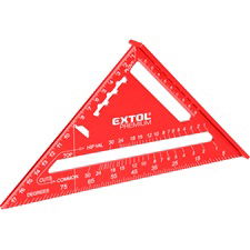 EXTOL Asztalos derékszög, 180 mm, ALU, lézer gravírozott, mm beosztás, 0-90° ferde beosztás termék fő termékképe