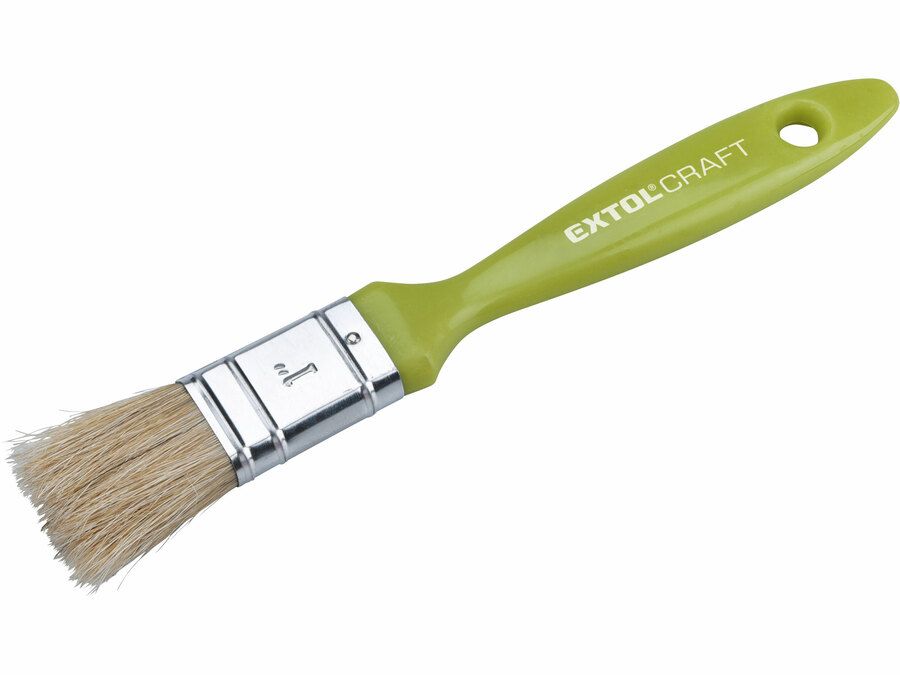 EXTOL Ecset, lapos, szimpla, müanyag nyél; 1" (25mm), fejhossz: 38mm, fejvastagság: 12mm termék fő termékképe
