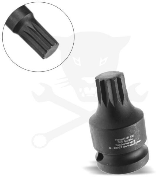 BGS Légkulcsfej 1/2" XZN - Spline M16 rövid termék fő termékképe