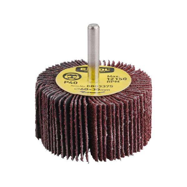 EXTOL Lamellás csiszoló, csapos, 6 mm befogás, Alu-Oxid, 60×30mm; P100, max.: 12.150 ford./perc termék fő termékképe