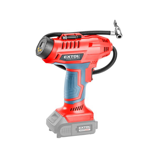 EXTOL Akkus légkompresszor, Share20V, 20V, Li-ion, AKKU és TÖLTŐ NÉLKÜL!, akku és töltő külön rendelhető termék fő termékképe