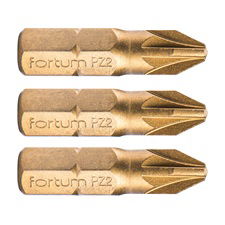 Fortum Behajtóhegy PZ, 3 db, S2 acél, Titanium bevonat; PZ 1×25mm, bliszteren termék fő termékképe
