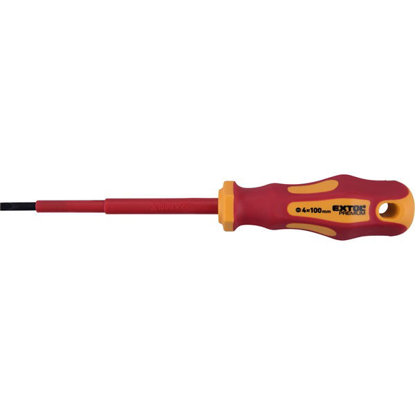 EXTOL csavarhúzó szigetelt 1000V, lapos 2,5×80 mm, CrV., VDE, GS termék fő termékképe