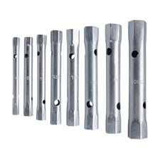 EXTOL Csőkulcs  készlet, 10db (8 csőkulcs+2 hajtóvas), CrV., 6-22mm (6×7;8×9;10×11;12×13;14×15; 16×17;18×19;20×22) termék fő termékképe