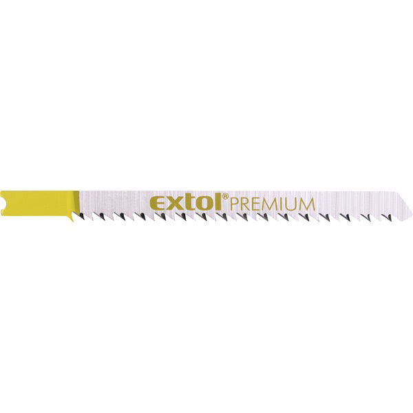 EXTOL Dekopírlap, 5db, univerzális befogás, HCS; 75×8×1,5mm, 2,5mm fogtáv, köszörült, fordított állású fogak, egyenes vágás, p termék fő termékképe