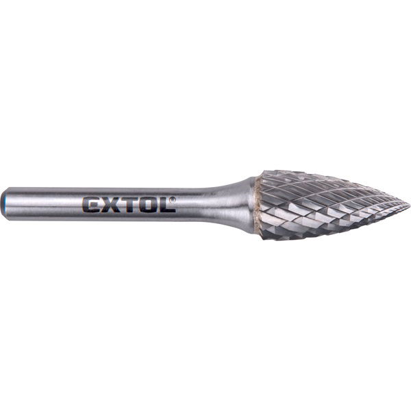 EXTOL Keményfém turbómaró (rotormaró), íves, hegyes orrú, átmérő 12×25mm/szár 6mm, keresztfogazás termék fő termékképe
