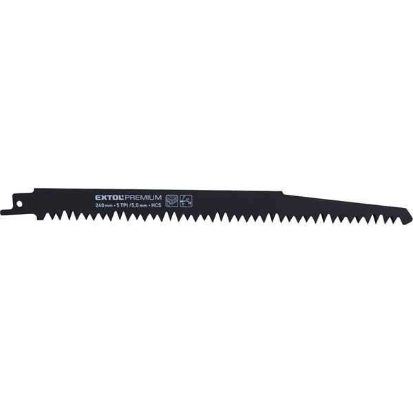 EXTOL Szablyafűrészlap készlet., 3db, Bosch befogás, 240 mm, 5T, HCS, fához termék fő termékképe