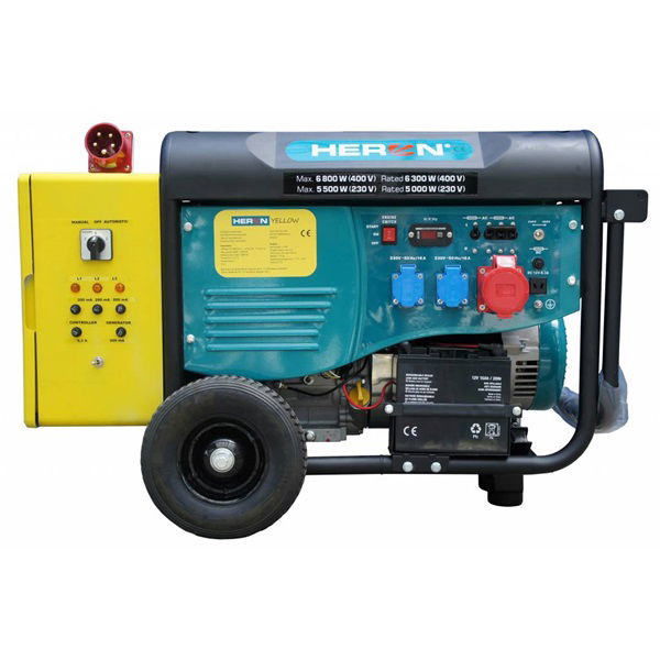 HERON 420 YELLOW +, háromfázisú, 6 kVA-es, vészhelyzeti áramfejlesztő; kommunikációs egységgel termék fő termékképe