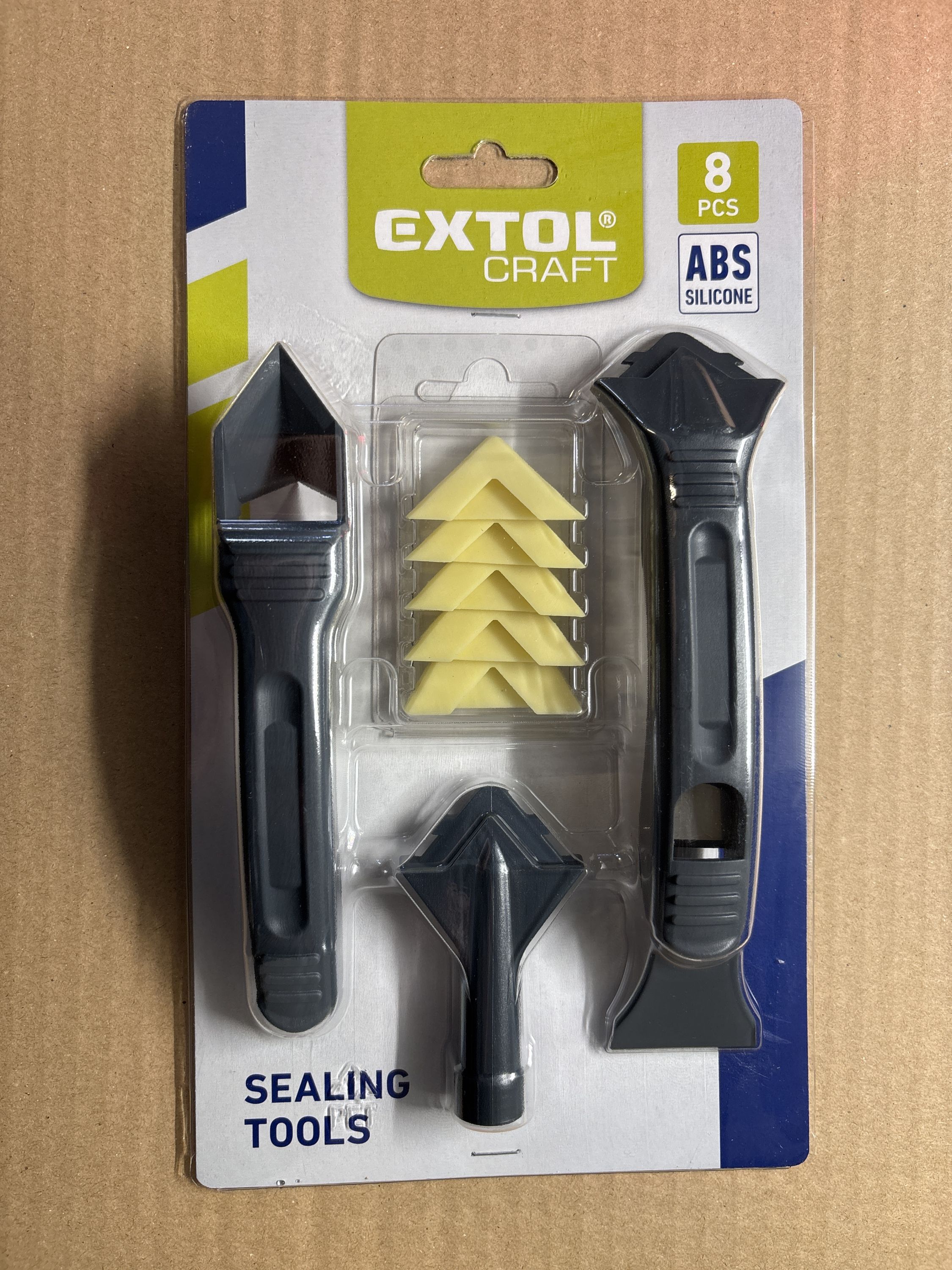 EXTOL szilikon fugakenő, kihúzó és kaparó klt., 8 db-os termék fő termékképe