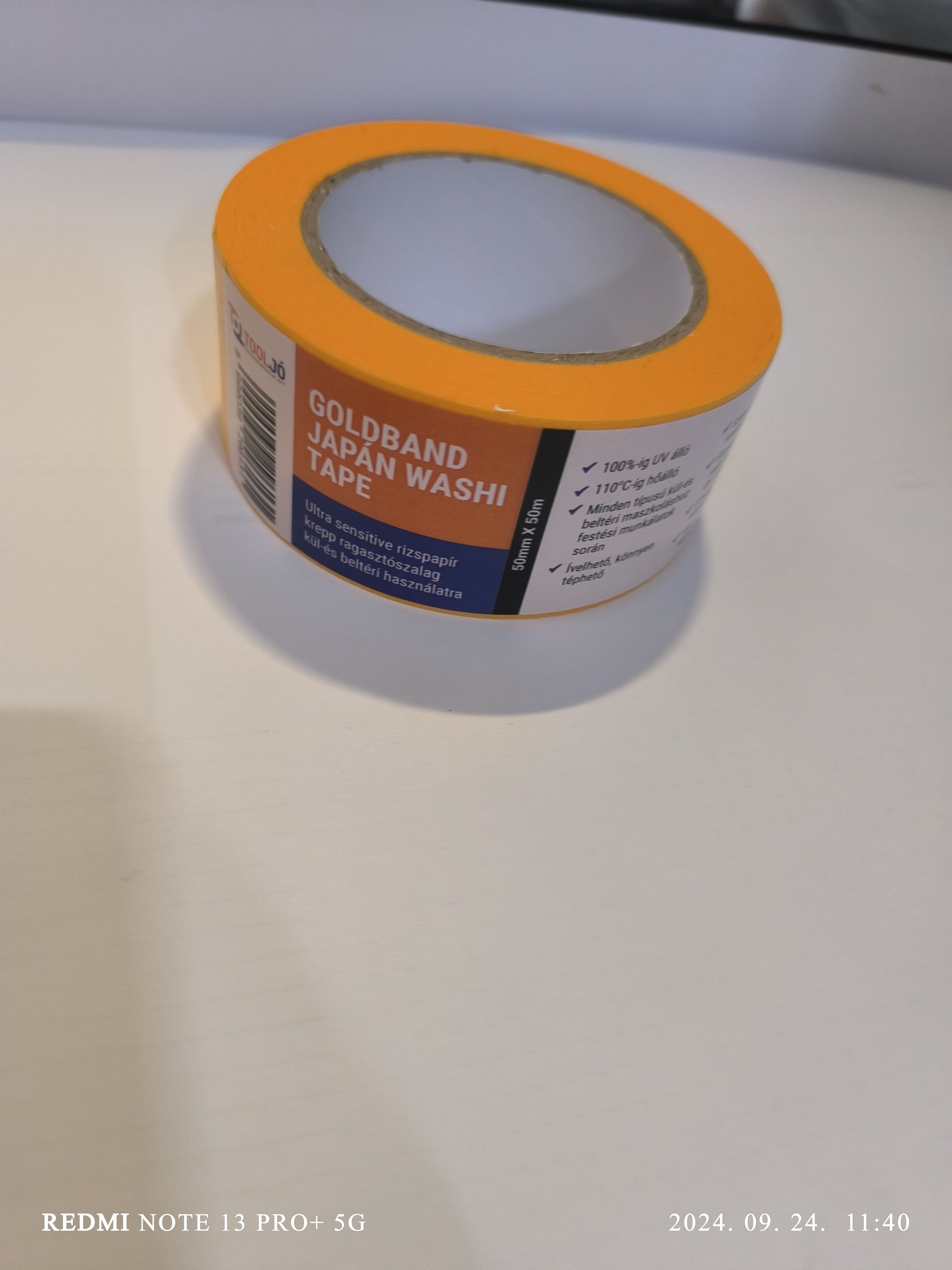 TOOLJO Ragasztószalag Krepp gold 50mmx50m termék fő termékképe