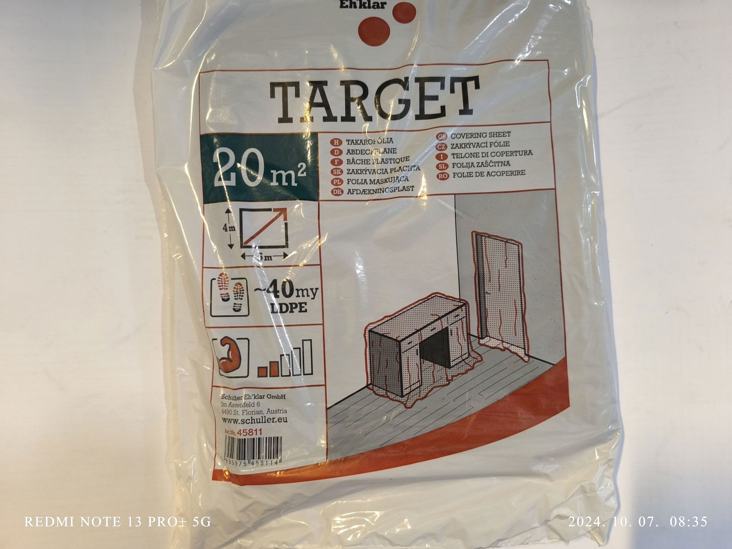 Schuller Eh'klar Takarófólia 4mx5m termék fő termékképe