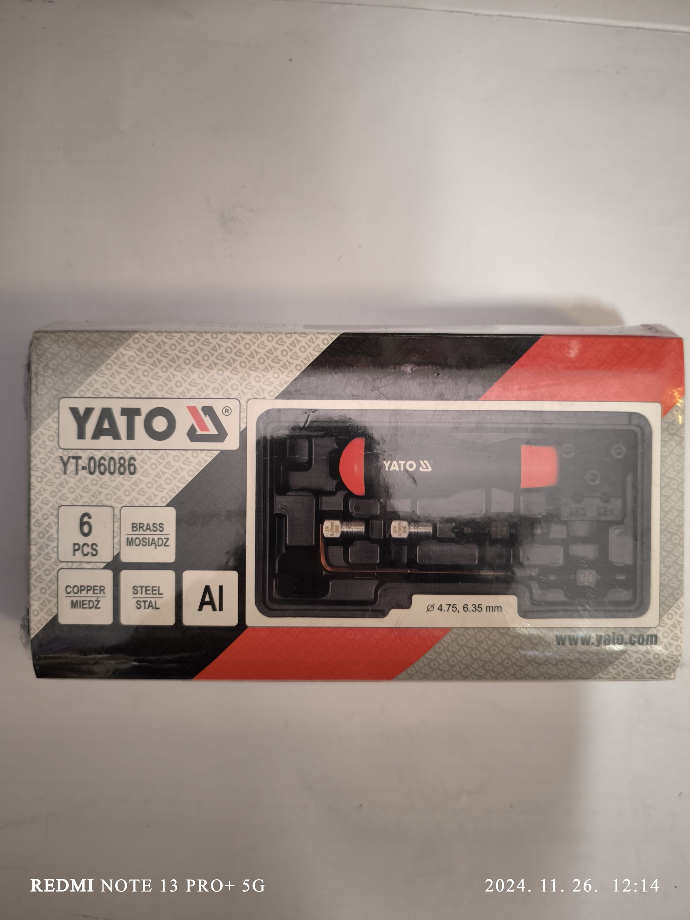 YATO Kézi fékcsőperemező készlet 6 részes termék fő termékképe