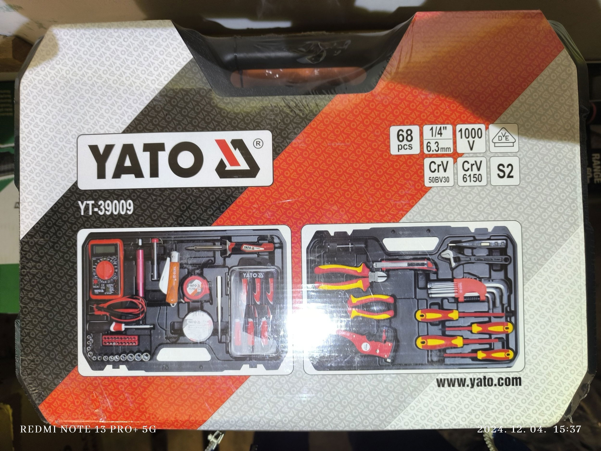 YATO Szerszámkészlet villanyszerelőknek 68 részes termék fő termékképe