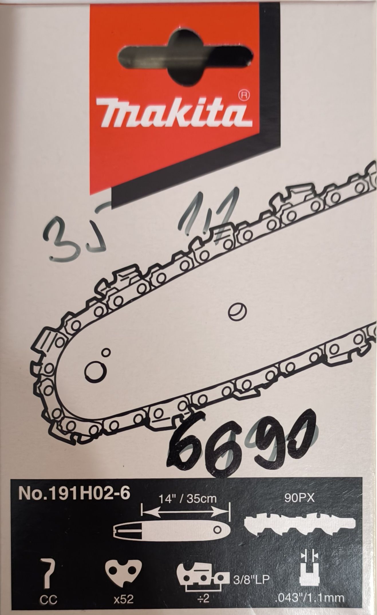 MAKITA Fűrészlánc  35cm 52 sz. 1, 1, 3/8" termék fő termékképe