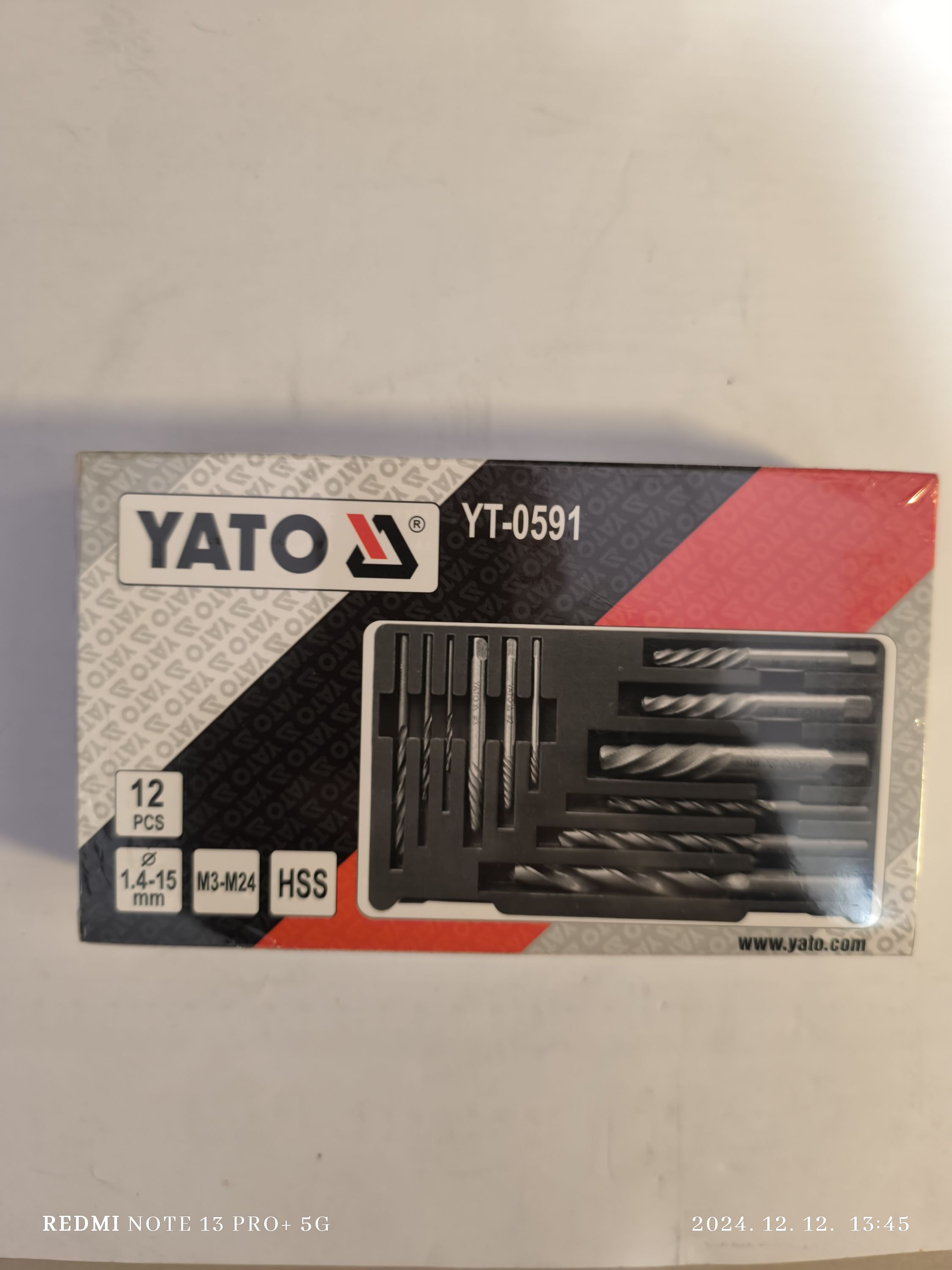 YATO Törtcsavar kiszedő és fúró készlet 12 részes M3-M24 termék fő termékképe