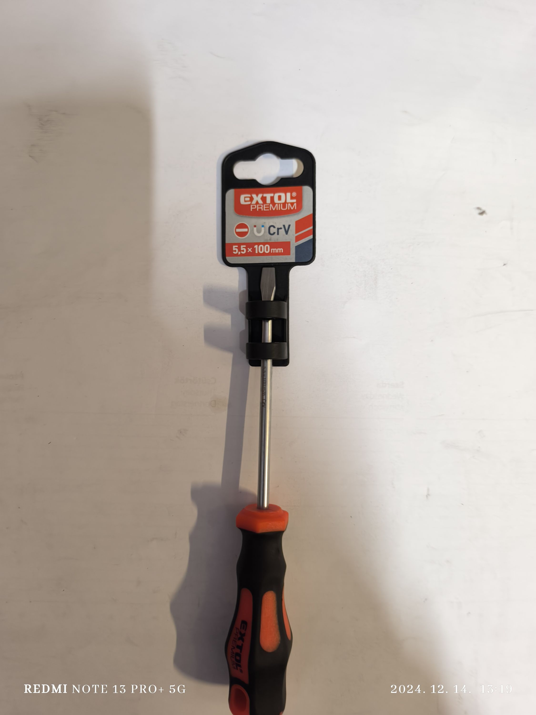 EXTOL PREMIUM  Csavarhúzó lapos 5,5x100mm mágneses termék fő termékképe