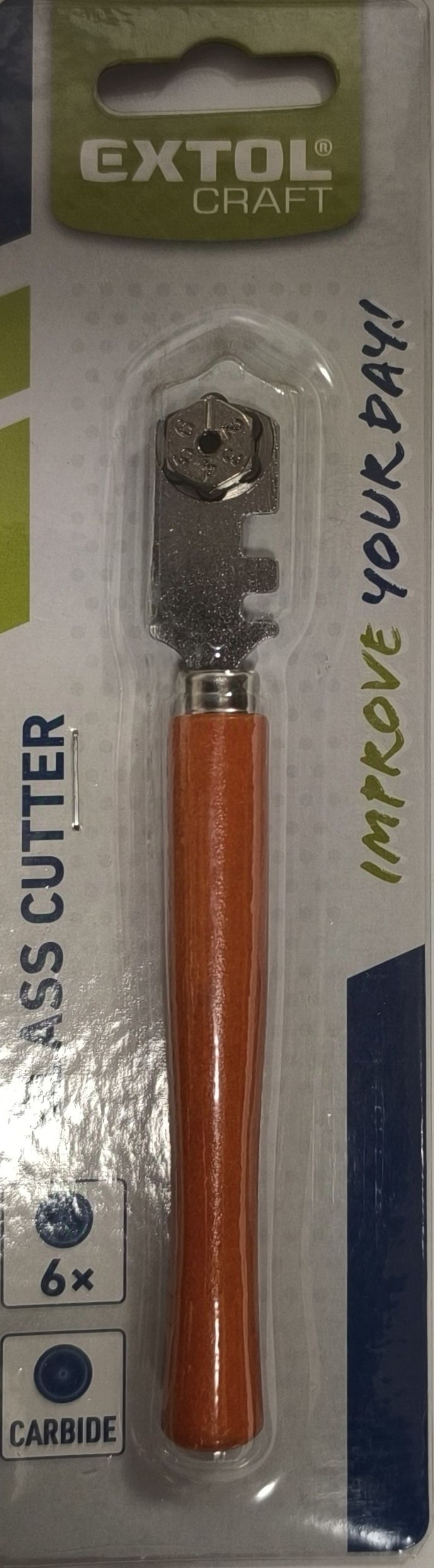 EXTOL CRAFT Üvegvágó fanyelű 6 karbid-kerék 130mm termék fő termékképe