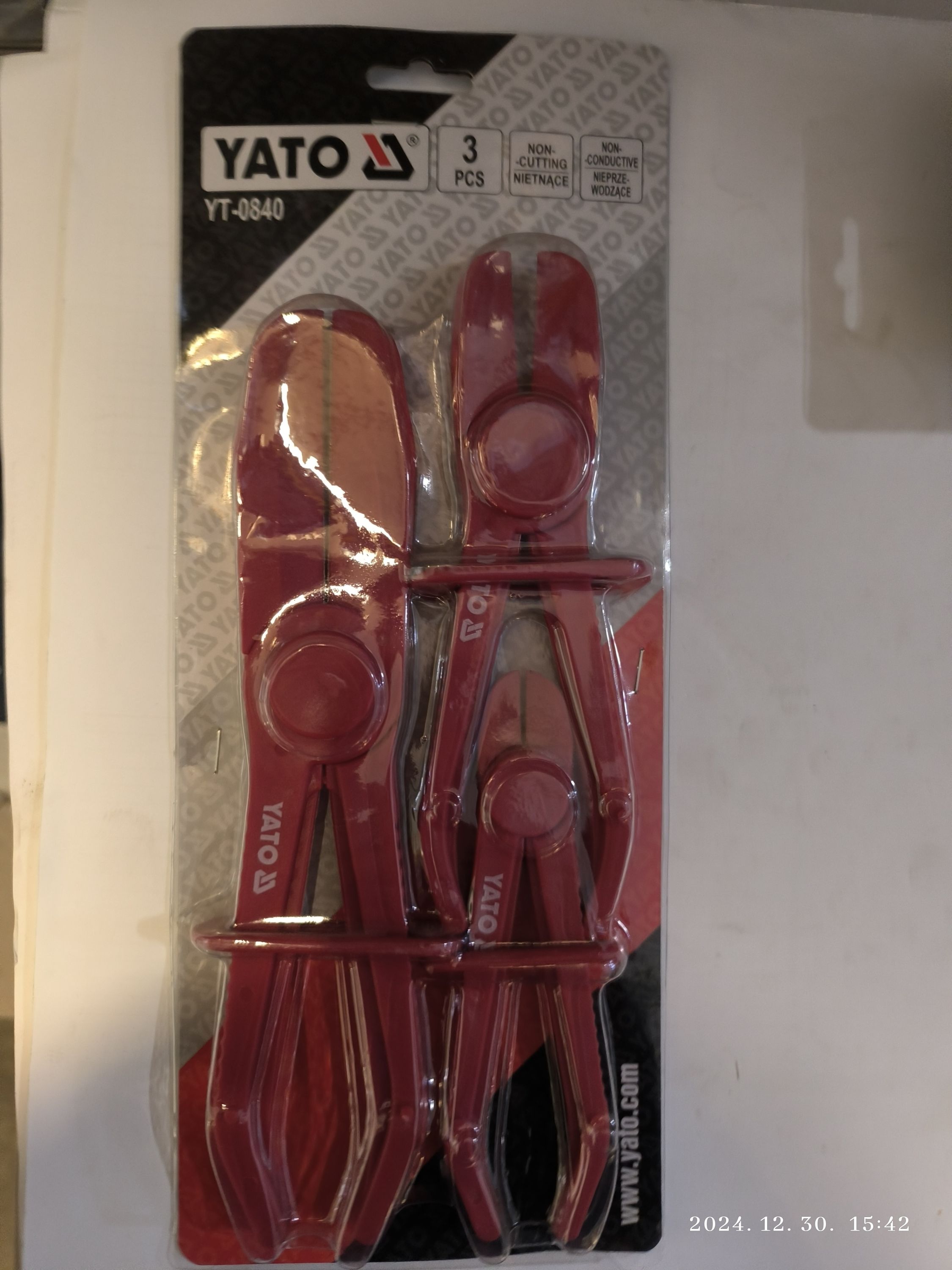 YATO Flexibilis cső elszorító fogó készlet 3 részes termék fő termékképe