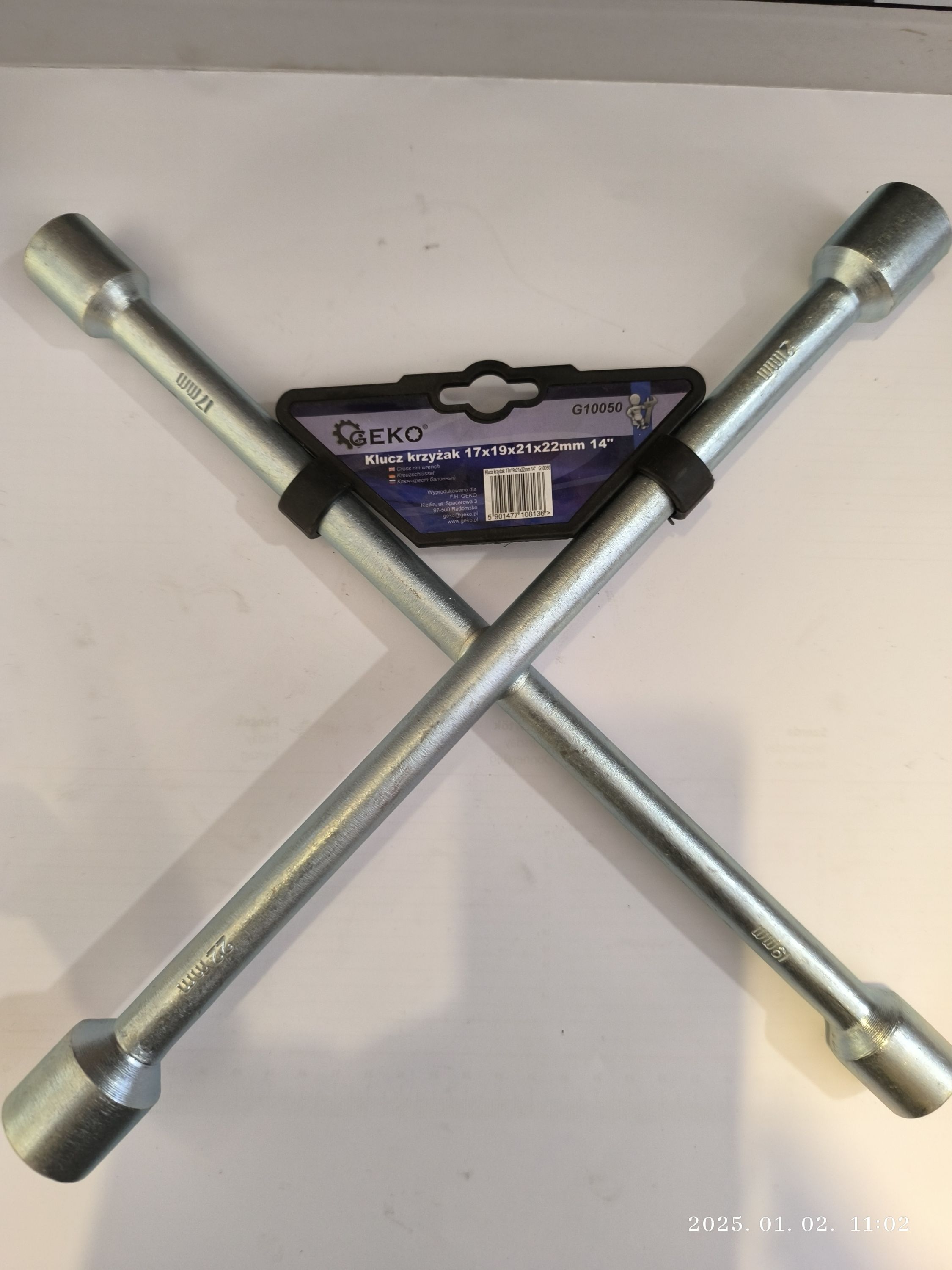 GEKO Kerék kulcs 14" 17x19x21x22mm termék fő termékképe
