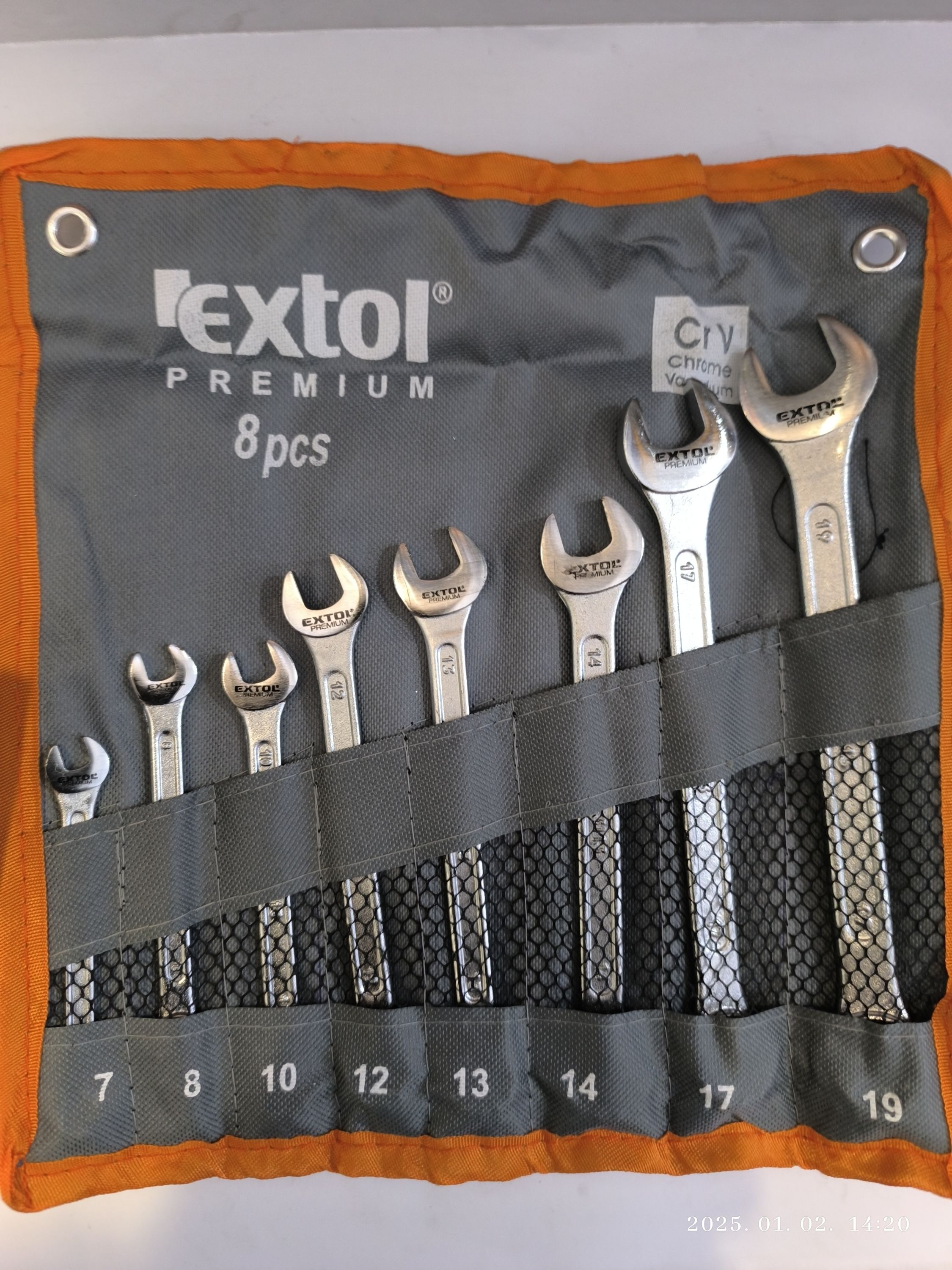EXTOL PREMIUM Csillag-villás kulcs készlet 7-19mm 8 részes termék fő termékképe