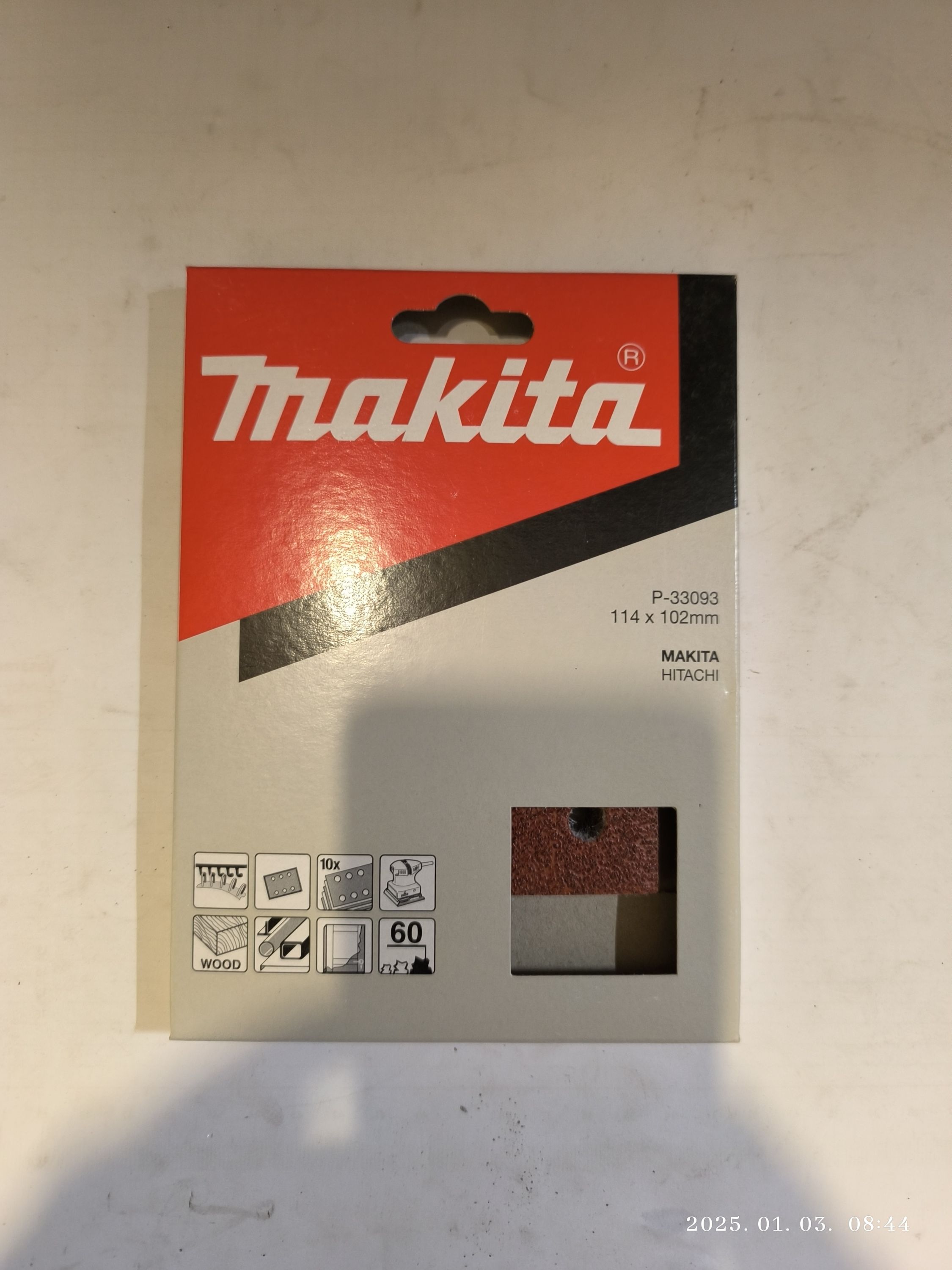 MAKITA Csiszolópapir 114x102mm 10db/csomag P60 termék fő termékképe
