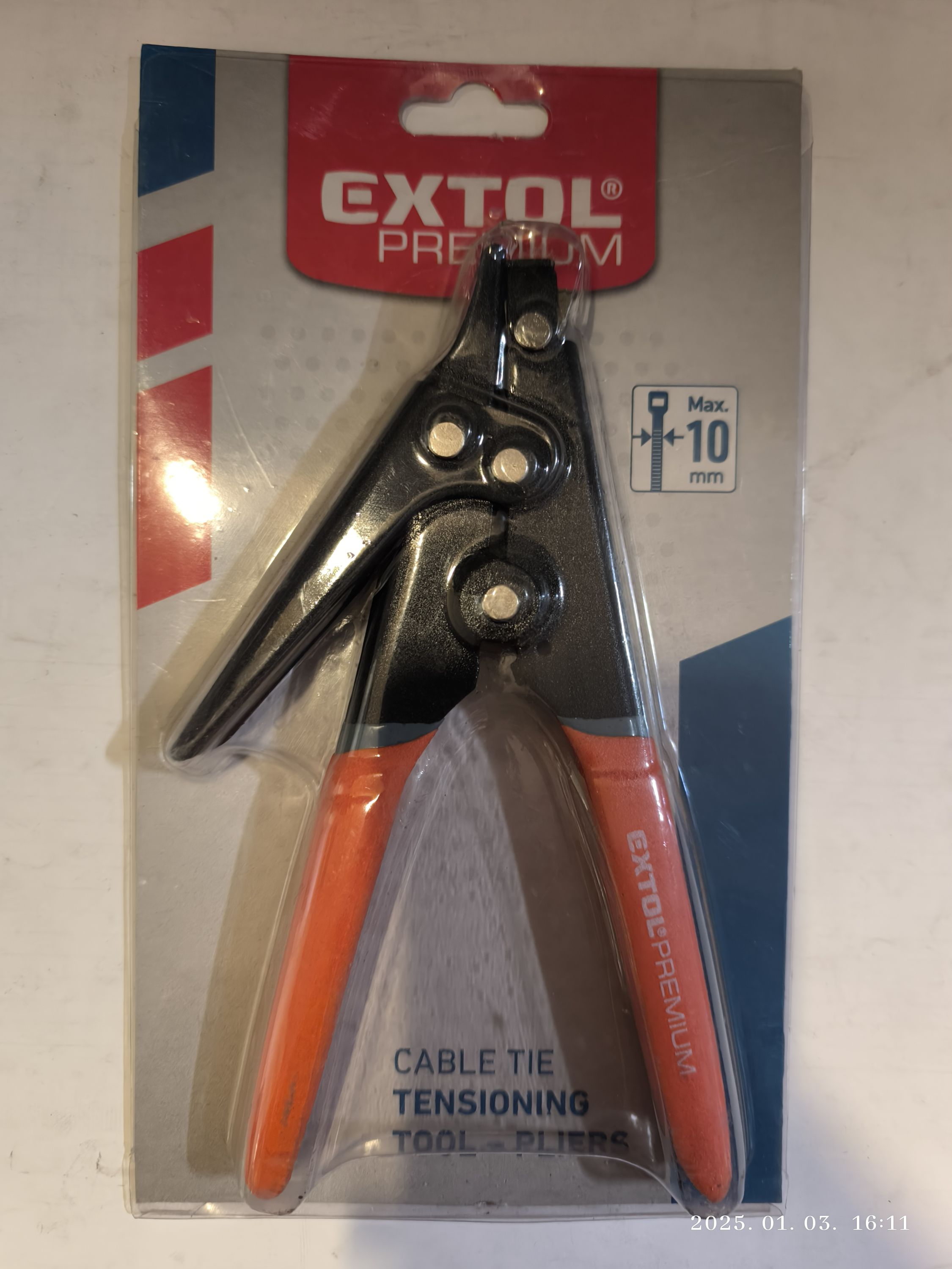 EXTOL PREMIUM Kötözőszalag fogó 10 mm-ig termék fő termékképe