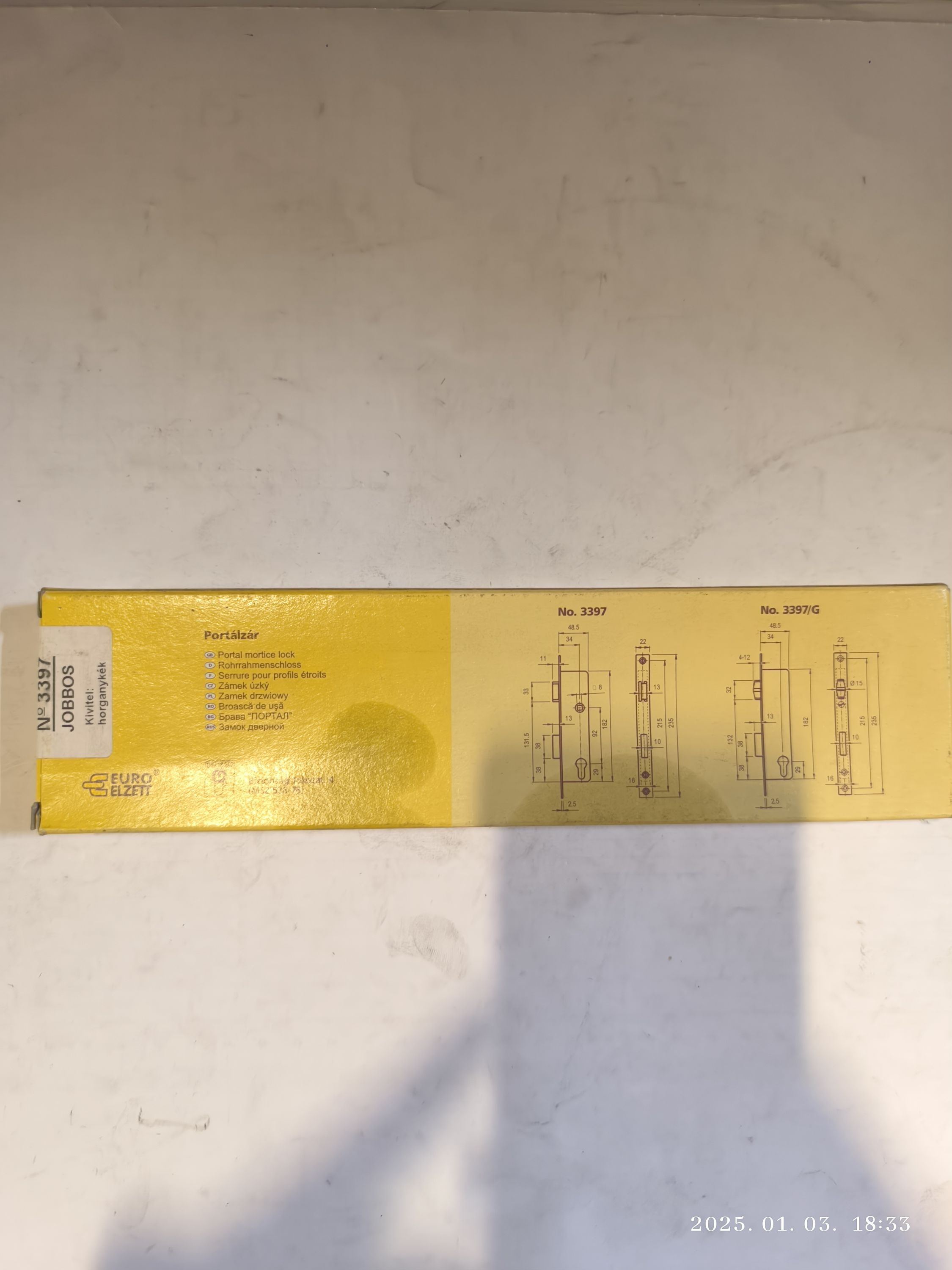 EURO ELZETT  Portálzár  JOBBOS N 3397 termék fő termékképe