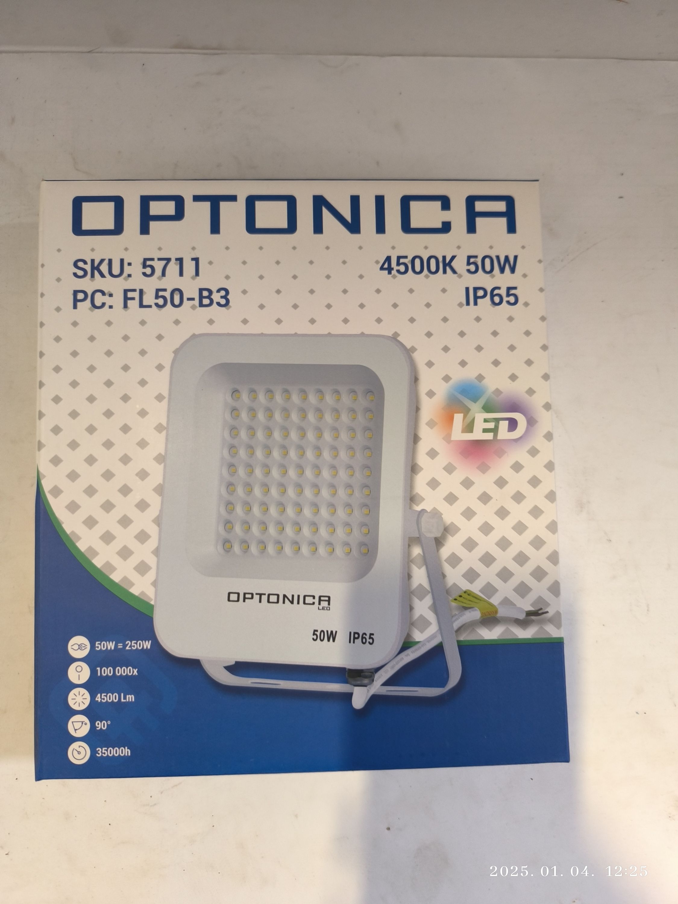 OPTONICA Led reflektor 50w 4500K  White IP65 termék fő termékképe