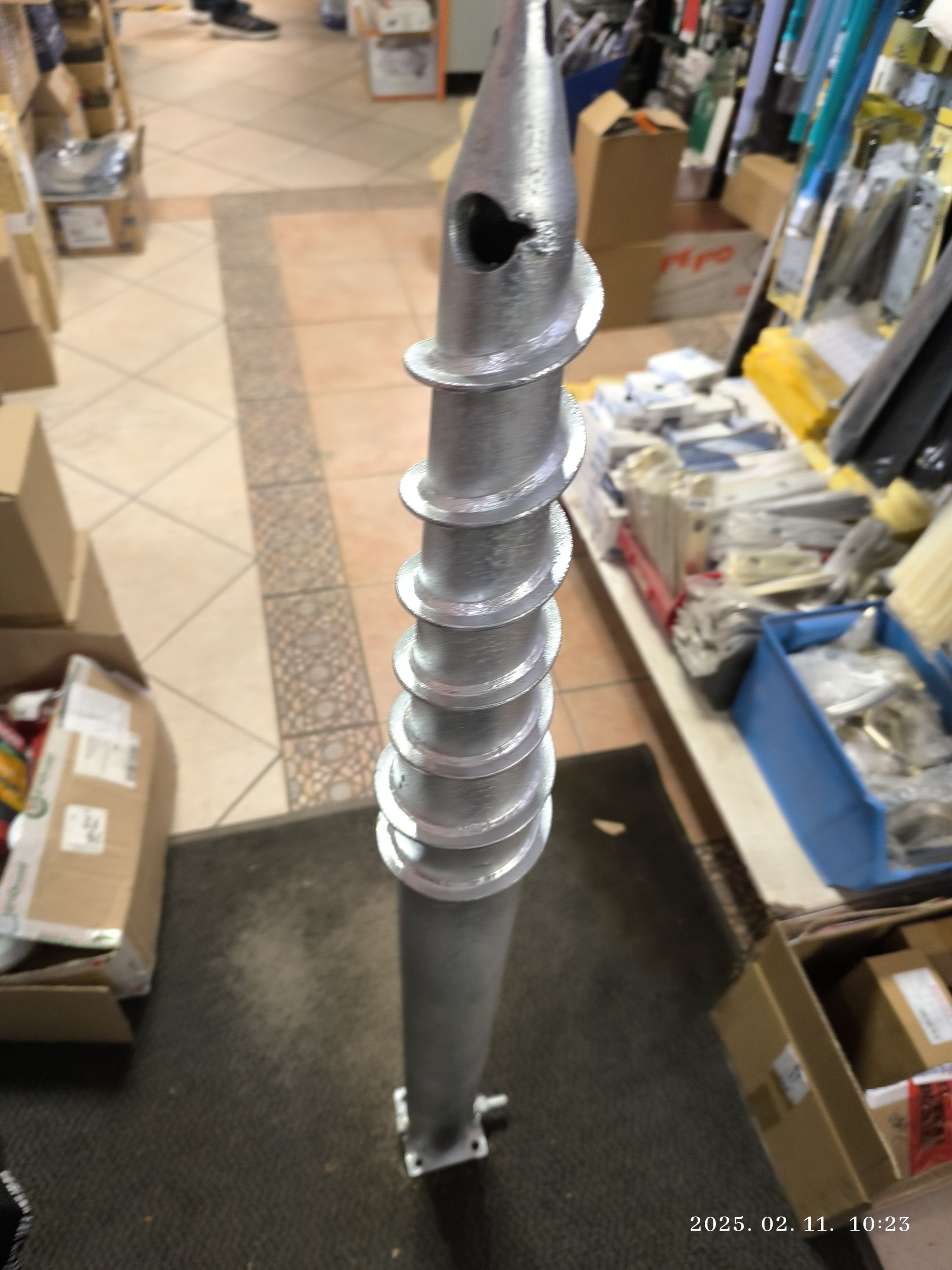 KO D Talajcsavar talpas -100/12 , 100x100 csavaros tartóoszlop I=1200mm d:84 termék fő termékképe