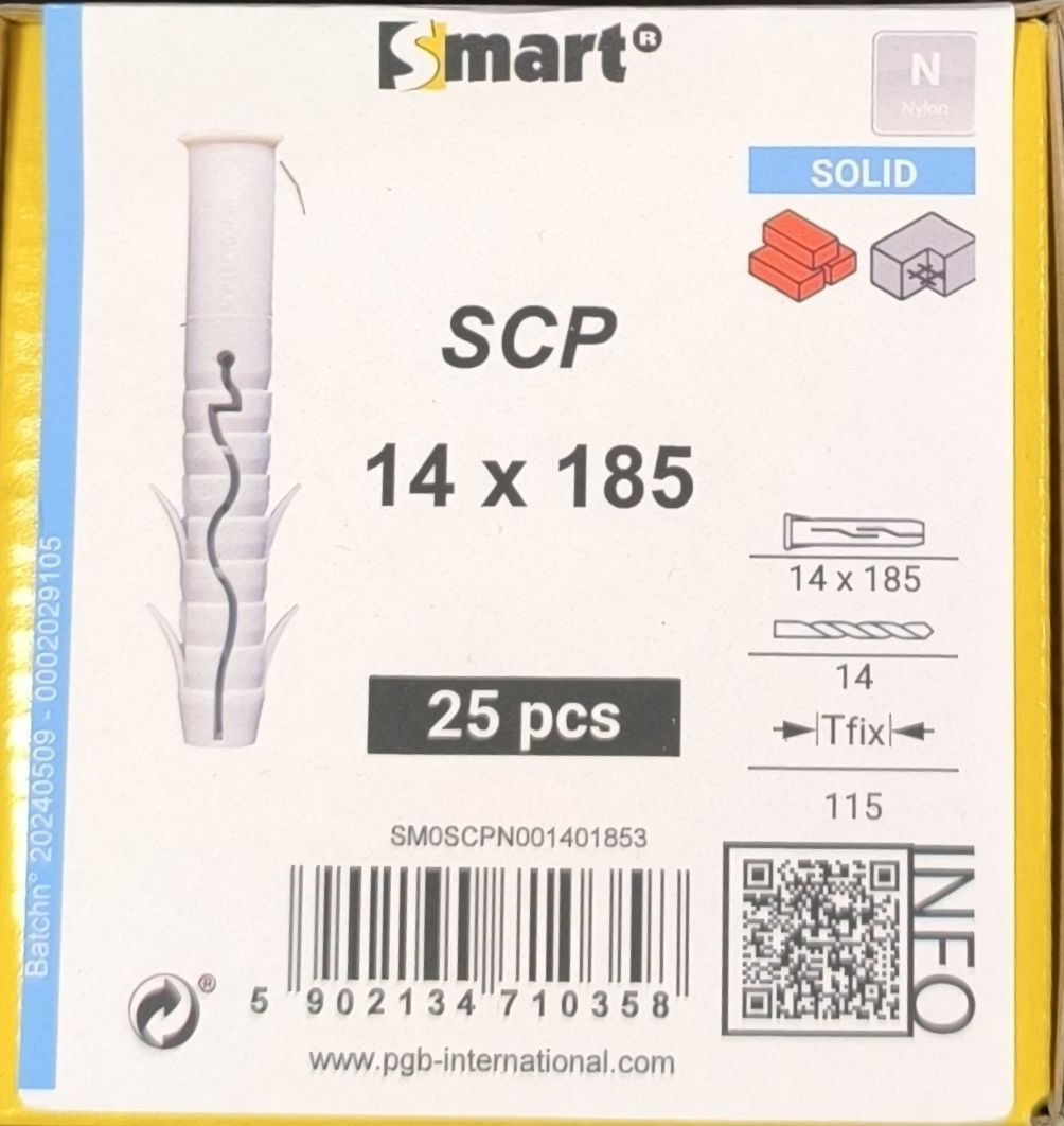 Dűbel 14x185mm Nylon termék fő termékképe