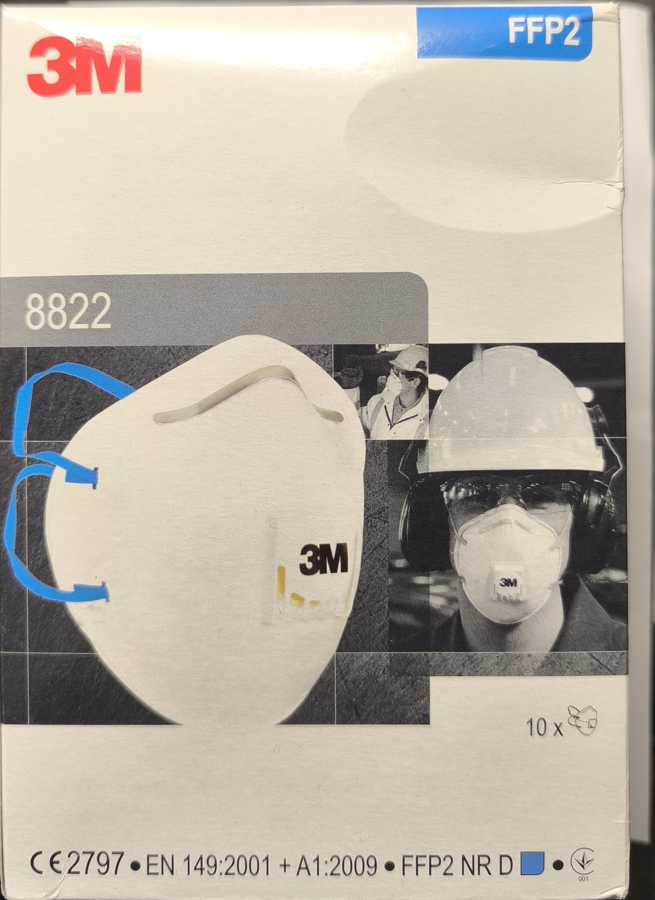 3M 8822 FFP2S részecskeszűrő szelepes pormaszk termék fő termékképe