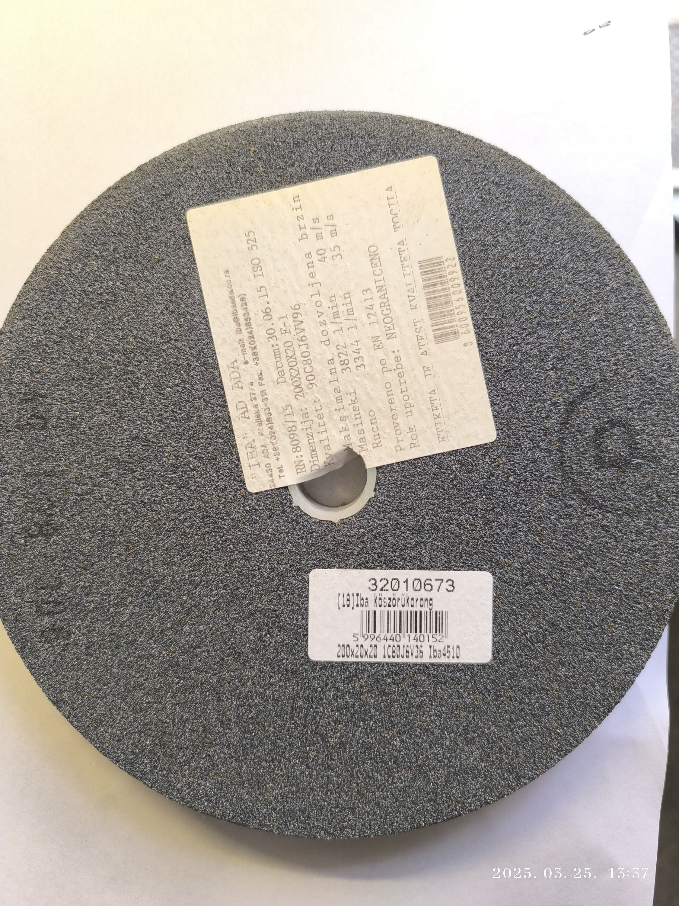 IBA Sima köszörűkorong D=200mmig termék fő termékképe