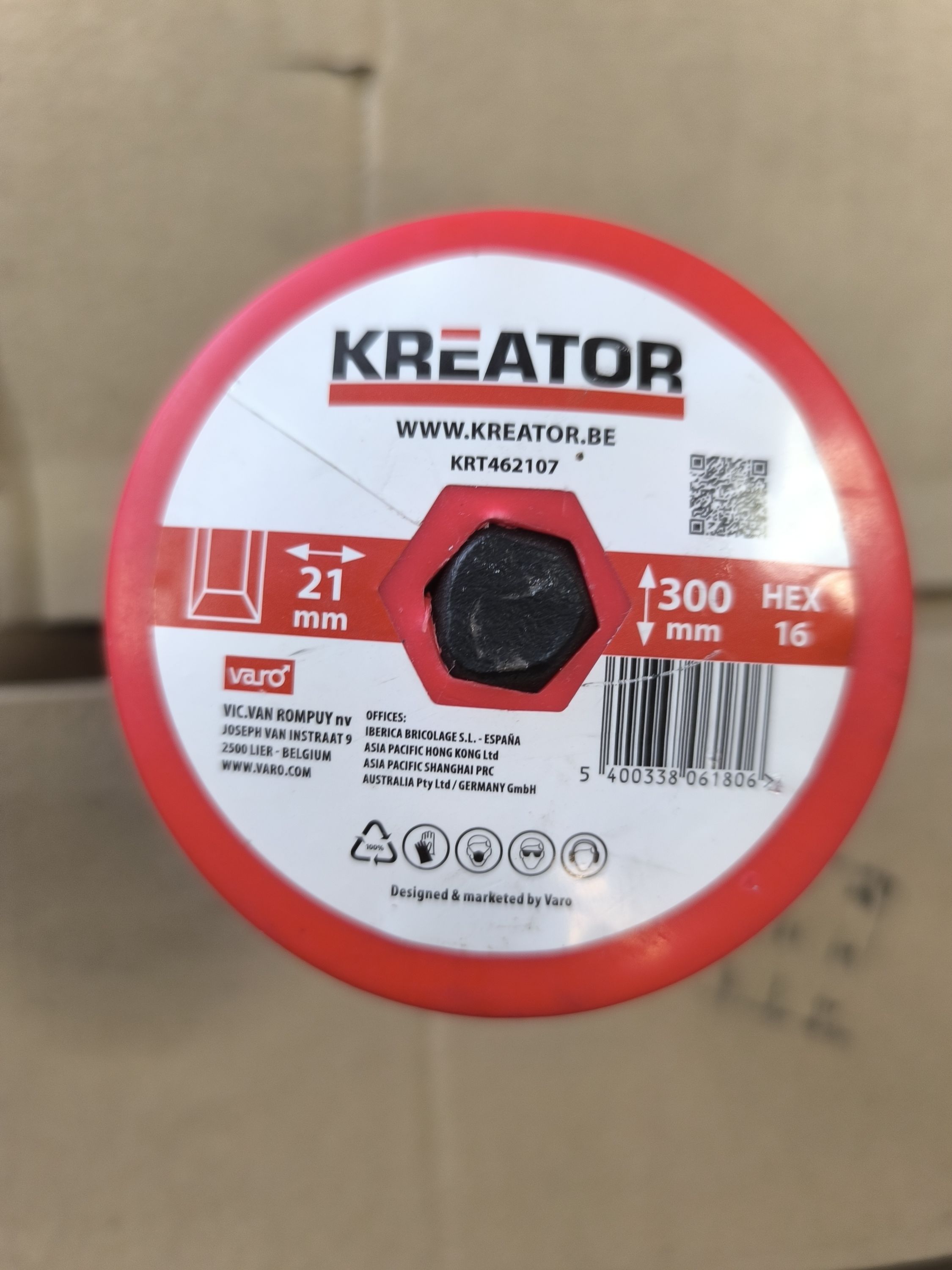 KREATOR lapos véső kézvédővel 21mm x300mm termék fő termékképe