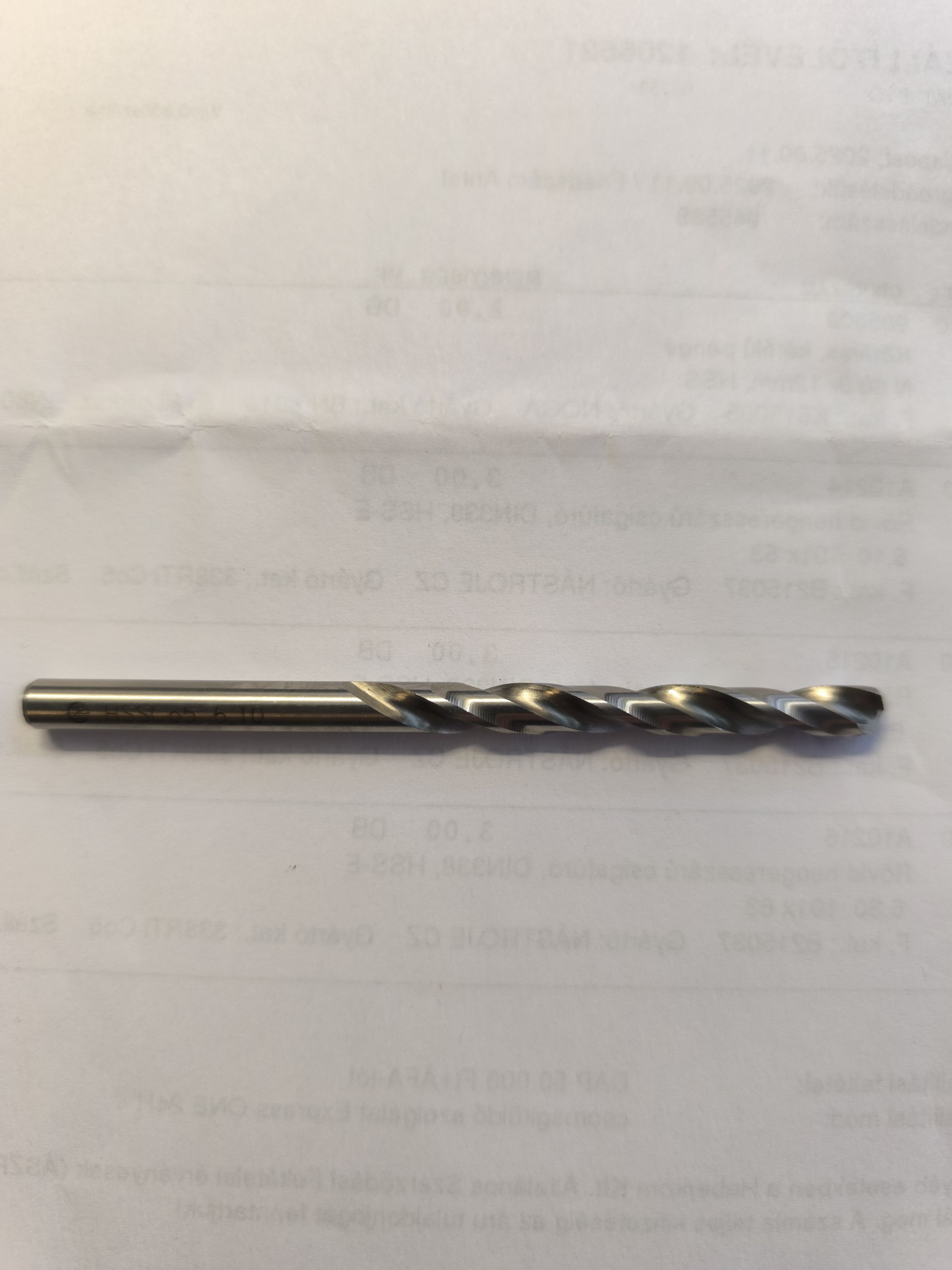 NÁSTROJE CZ Rövid hengeresszárú csigafúró DIN338 HSS-E 6,10 101X63 termék fő termékképe