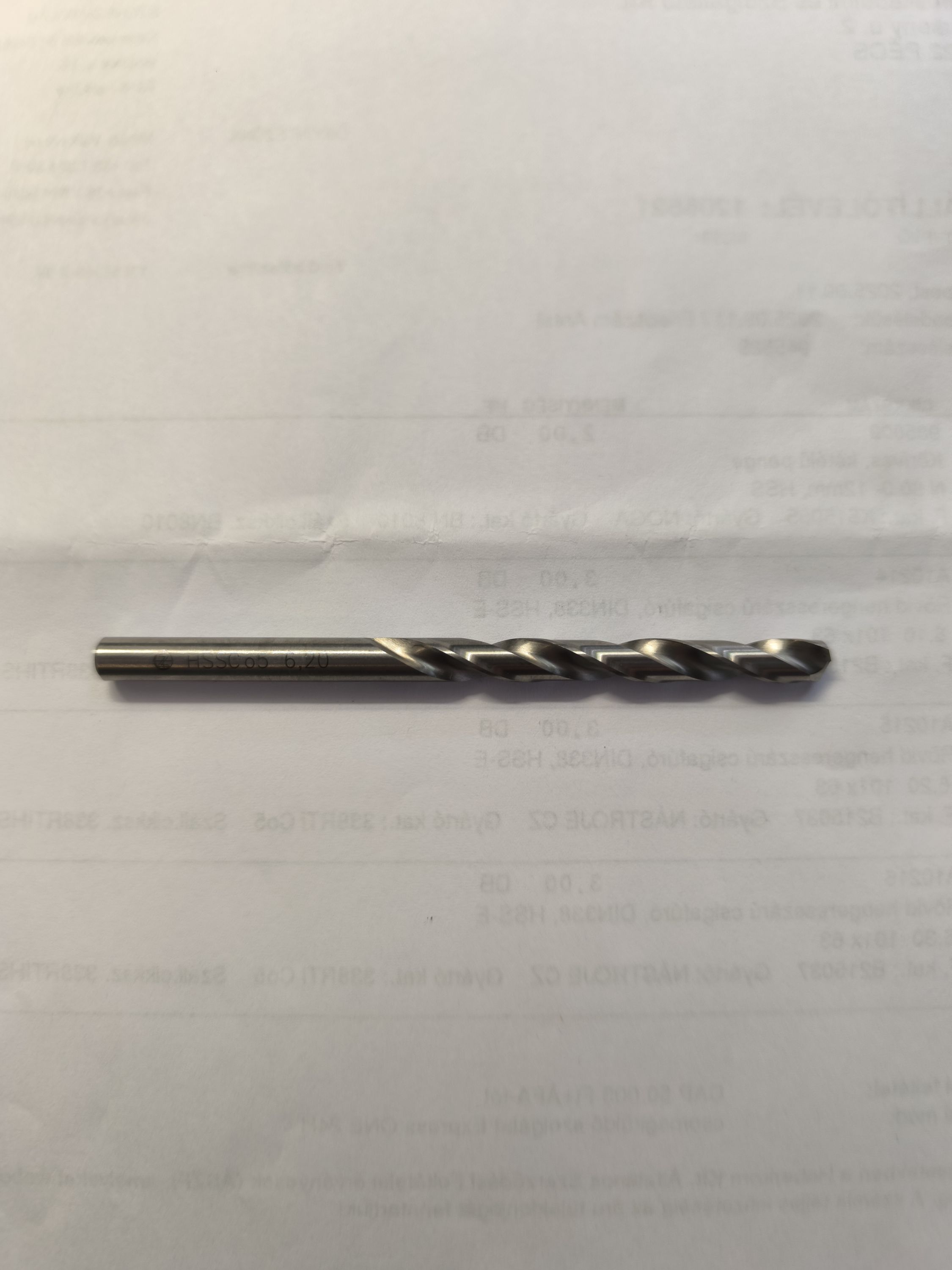 NÁSTROJE CZ Rövid hengeresszárú csigafúró DIN338 HSS-E 6,20 101X63 termék fő termékképe