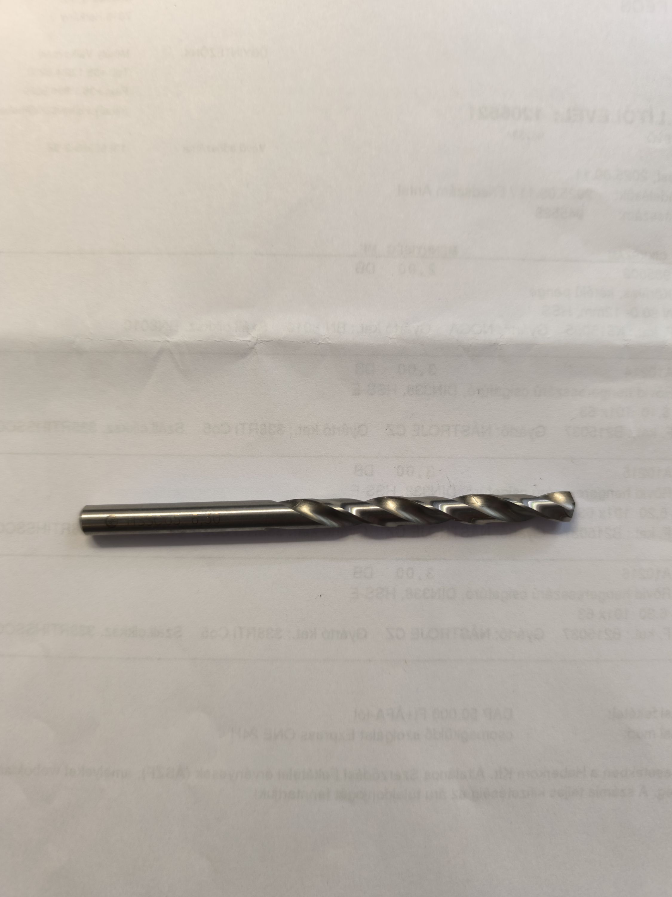 NÁSTROJE CZ Rövid hengeresszárú csigafúró DIN338 HSS-E 6,30 101X63 termék fő termékképe