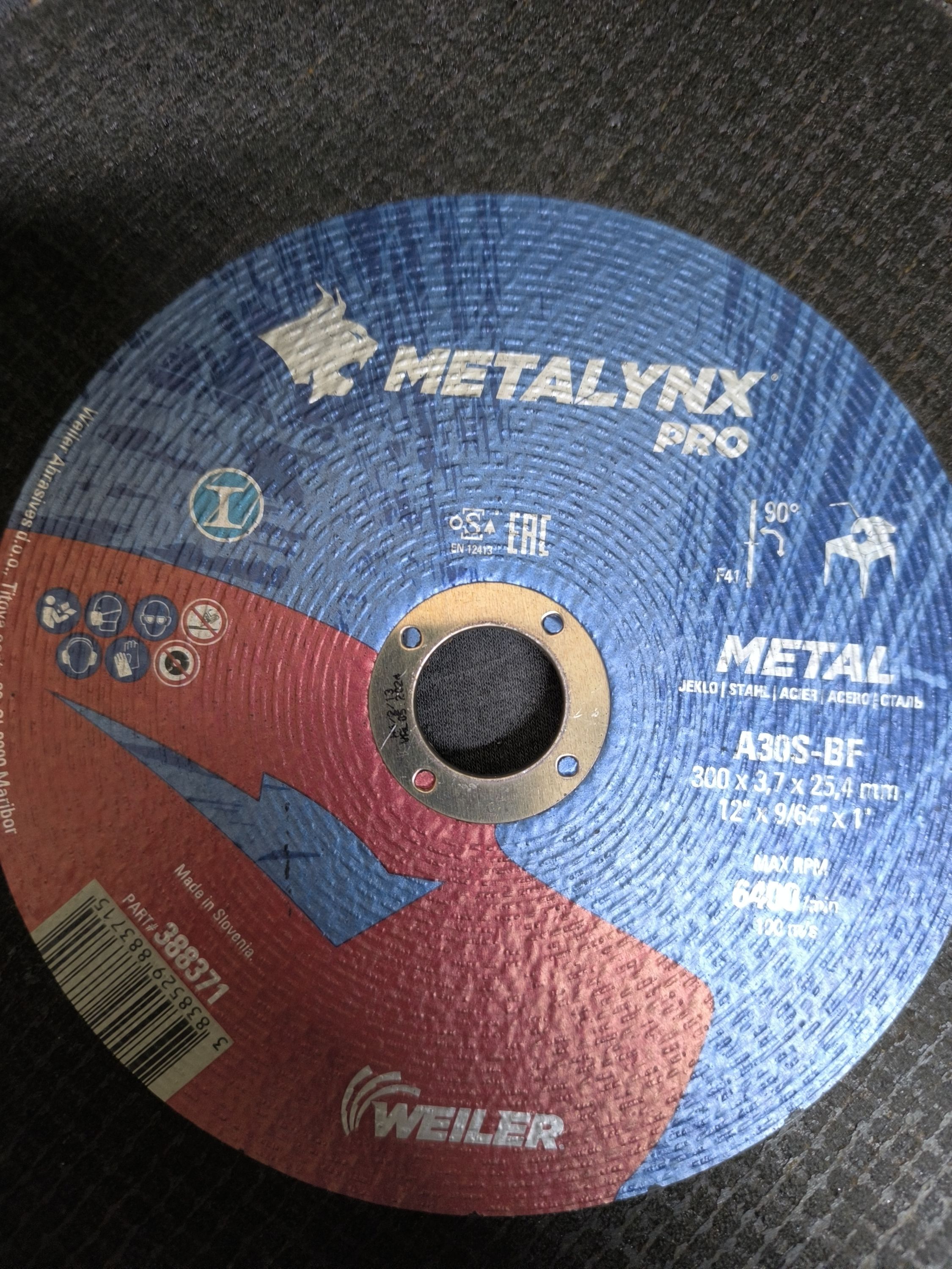 METALYNX PRO METAL vágókorong 300x3,7x25,4 A30S-BF termék fő termékképe