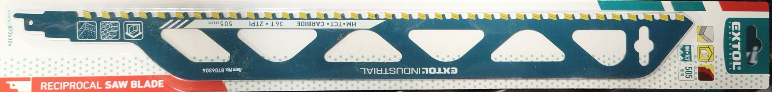 EXTOL INDUSTRIAL szablyafűrészlap 1db BOSCH befgás HM/TCT fogak termék fő termékképe
