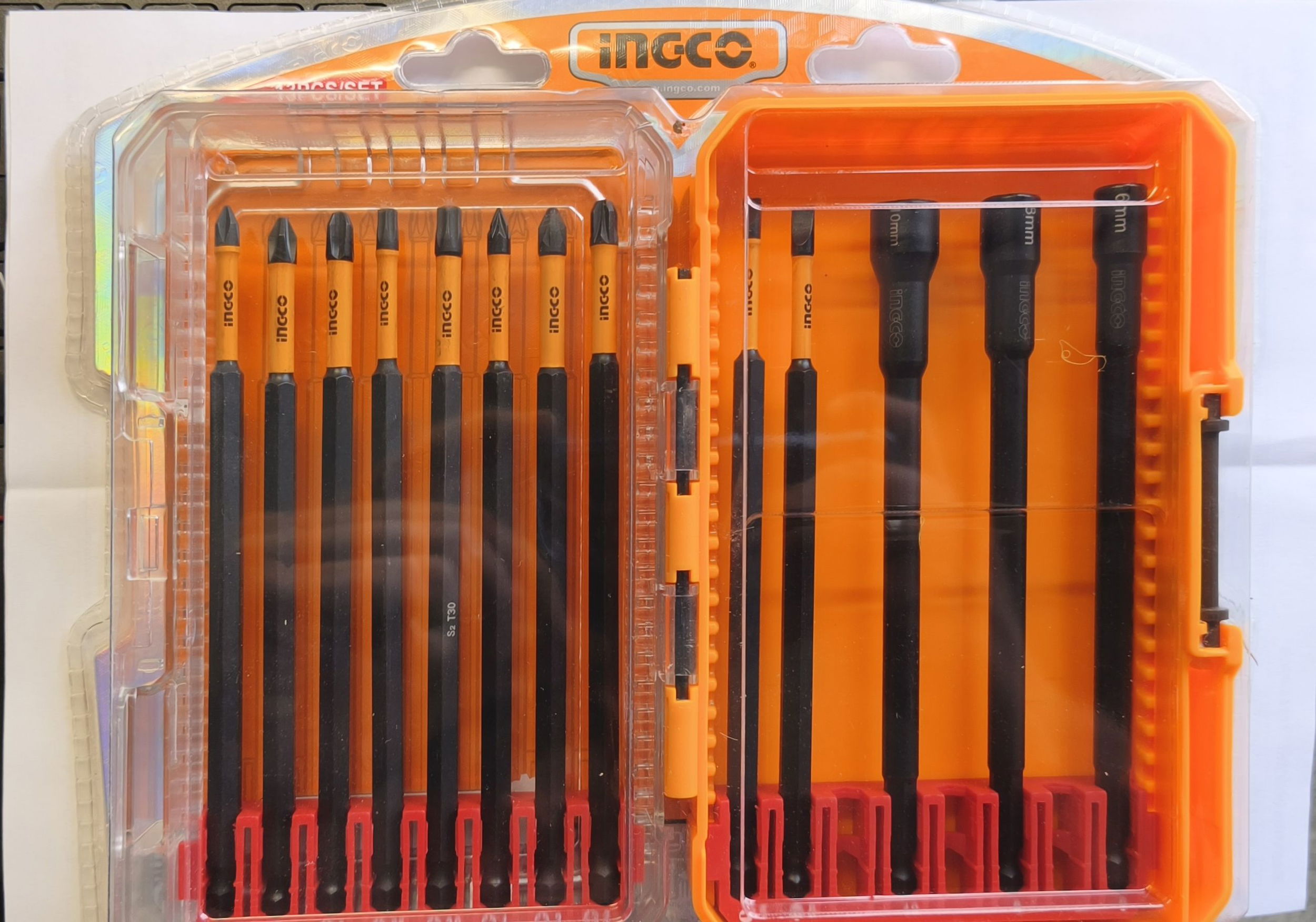 INGCO  Impact hosszú bithegy készlet 13 részes S2 termék fő termékképe