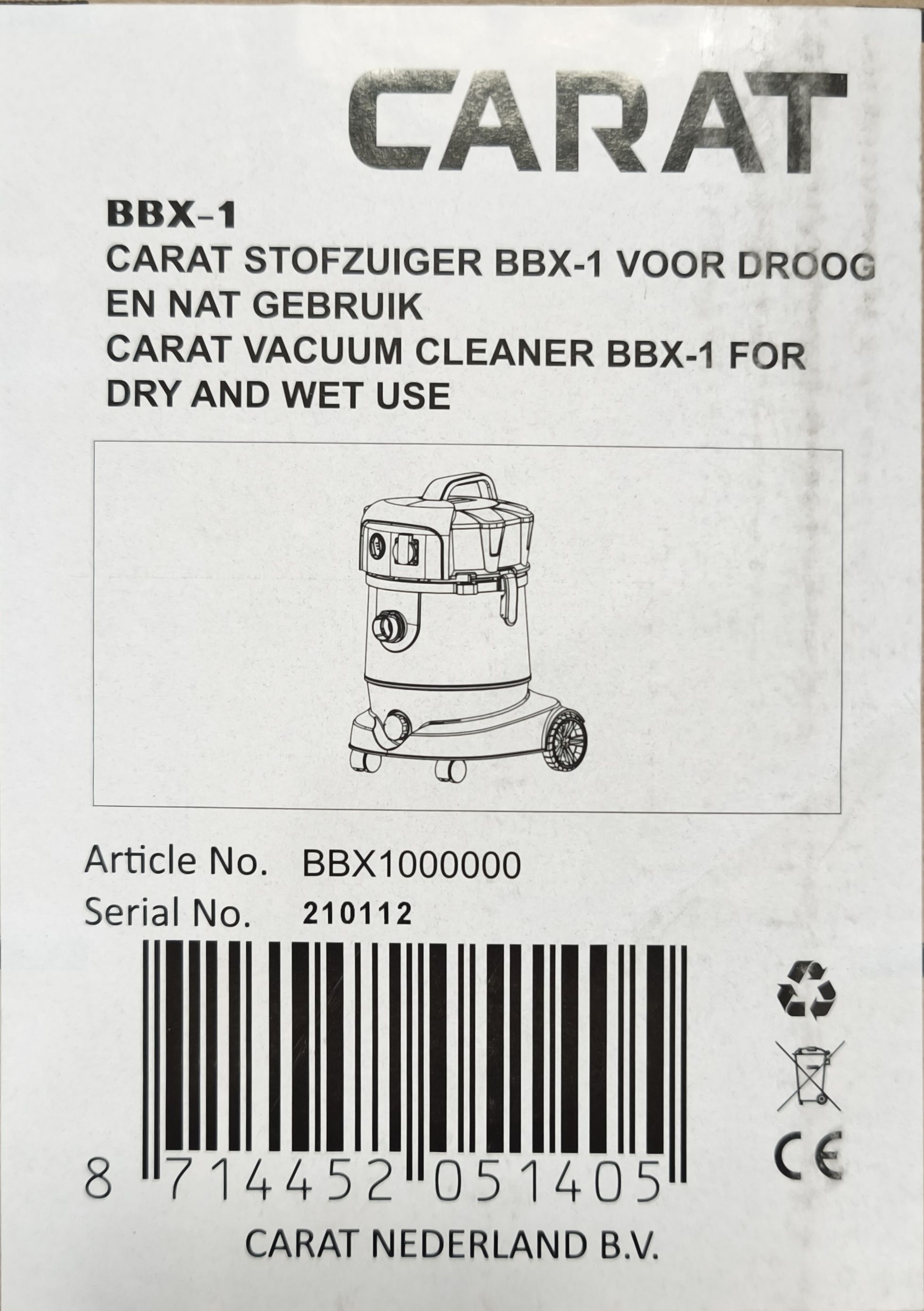 CARAT Porszívó 1200w 22/25L termék fő termékképe