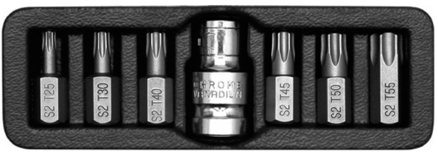 YATO Torx bit készlet 7 részes (1/2" T25-T50) termék fő termékképe