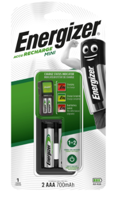 Energizer Akkutöltő Mini + 2db 700mAh AAA termék fő termékképe