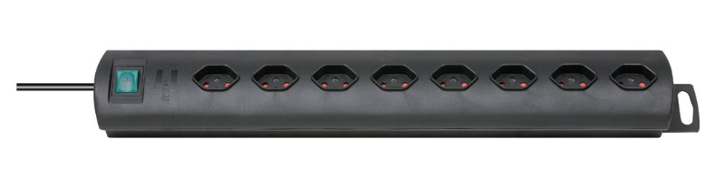 Brennenstuhl Elosztó Primera-Line 8x CH J típusú (T13) aljzat - CH J típusú (T12) dugó Fekete 2m termék fő termékképe