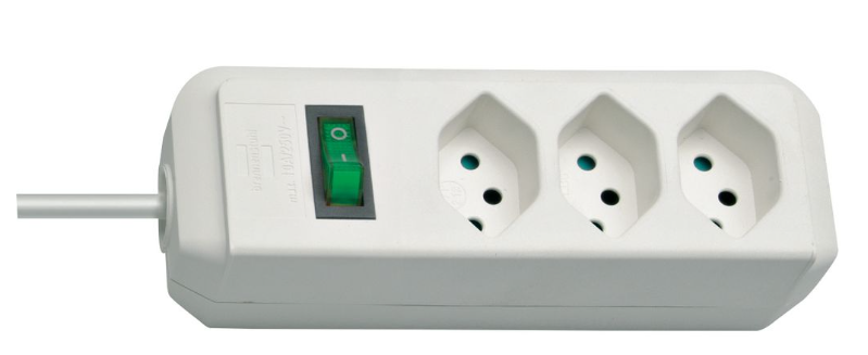 Brennenstuhl Elosztó Eco-Line 3x CH J típusú (T13) aljzat - CH J típusú (T12) dugó Fehér 1.5m termék fő termékképe