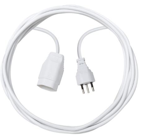Brennenstuhl Hosszabbítókábel IP20 PVC CH J típusú (T12) dugó - CH J típusú (T13) aljzat 5m Fehér termék fő termékképe