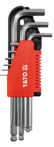 YATO Gömbfejű imbuszkulcs készlet 9 részes 2-10 mm CrV termék fő termékképe
