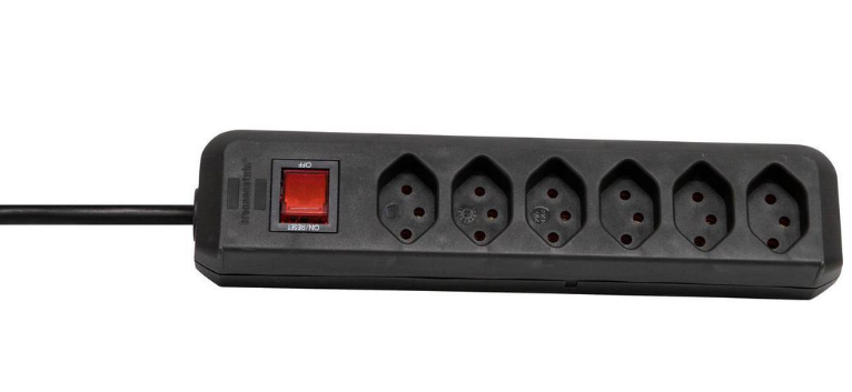 Brennenstuhl Elosztó Clever-Line 6x CH J típusú (T13) aljzat - CH J típusú (T12) dugó Fekete 2m termék fő termékképe