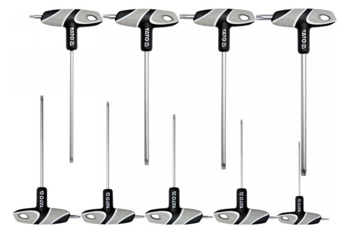 YATO Torx T-kulcs készlet 9 részes T10-T50 tamperproof S2 termék fő termékképe